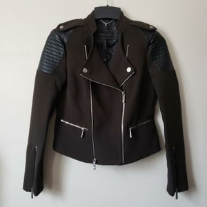 BCBG MAXAZRIA Zip Up Moto Jacket Allison